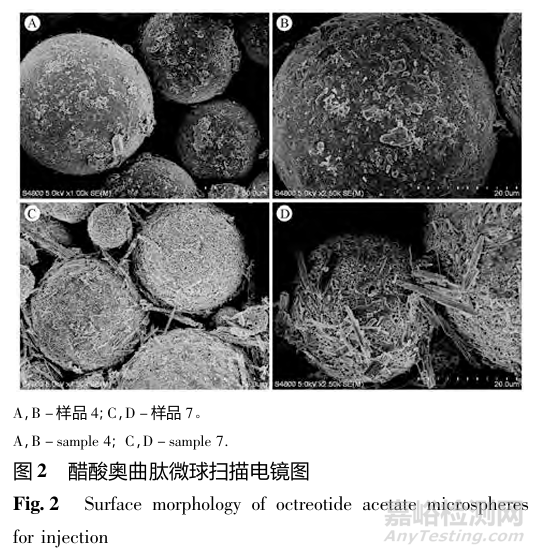 注射用多肽緩釋微球形態(tài)分析研究