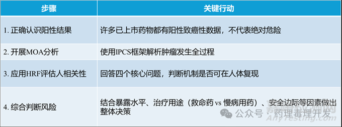 嚙齒類動物致癌性試驗結果陽性的處理策略